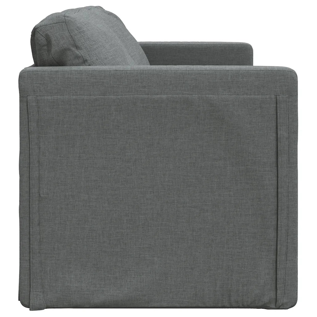 Divano Letto da Terra 2 in 1 Grigio Scuro 112x174x55 cm Tessuto 353965