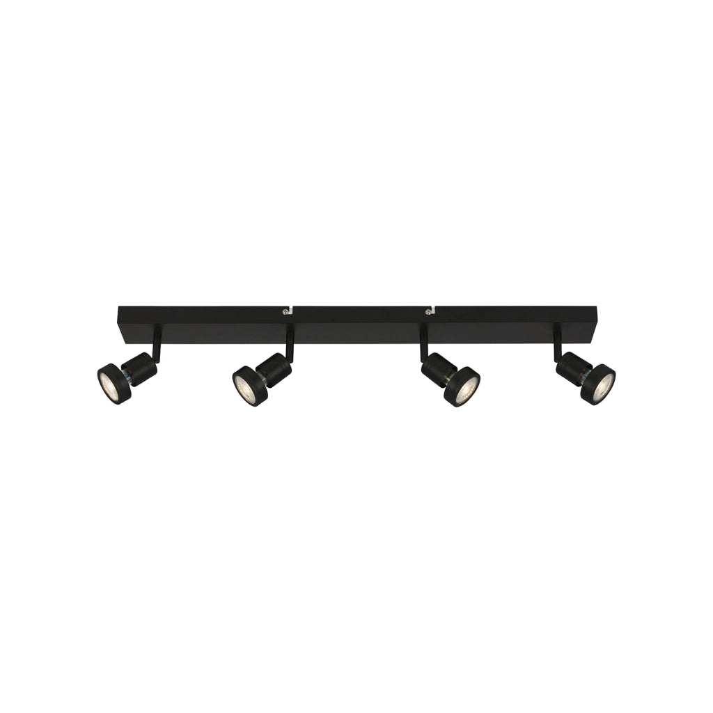 Spot Nordico Rugi Metallo Nero 64Cm 3 Luci Gu10 3000K