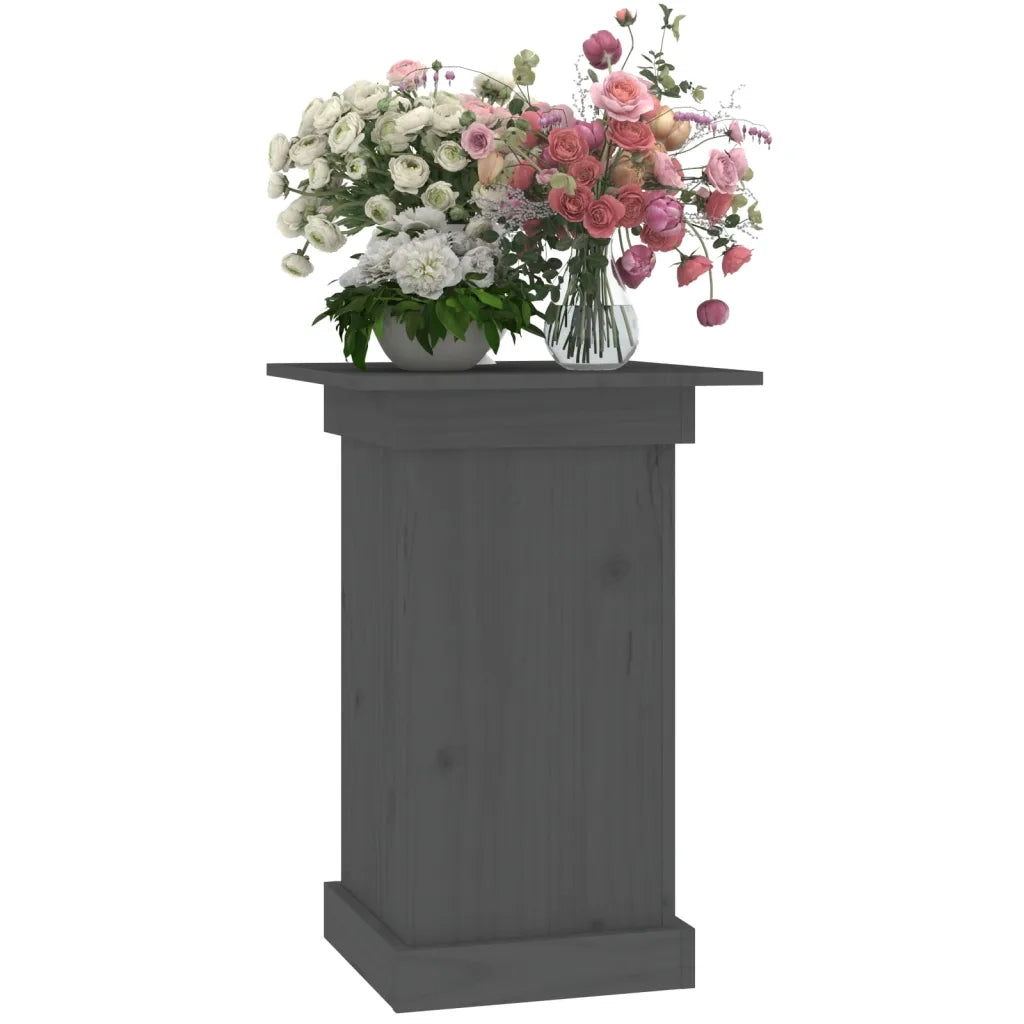Portafiori grigio 40x40x60 cm in Legno Massello di Pino 823631