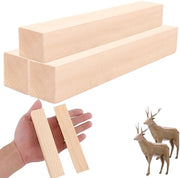 Blocco da taglio in legno 3 pezzi - Legno di lindena 30 x 5 x 5 cm - Senza trattamento - Legno da taglio per artigianato - Materiale di alta qualità - Legno da taglio