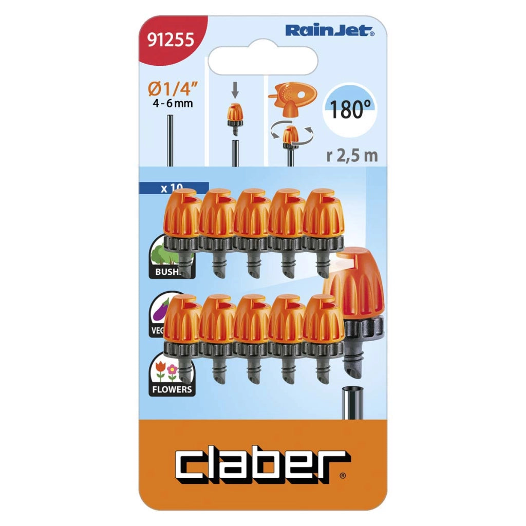 MICROIRRIGATORE SELF CLABER - RAINJET 91255 180  ° LT/H 61 1/4 CF=PZ 10- 10 confezioni