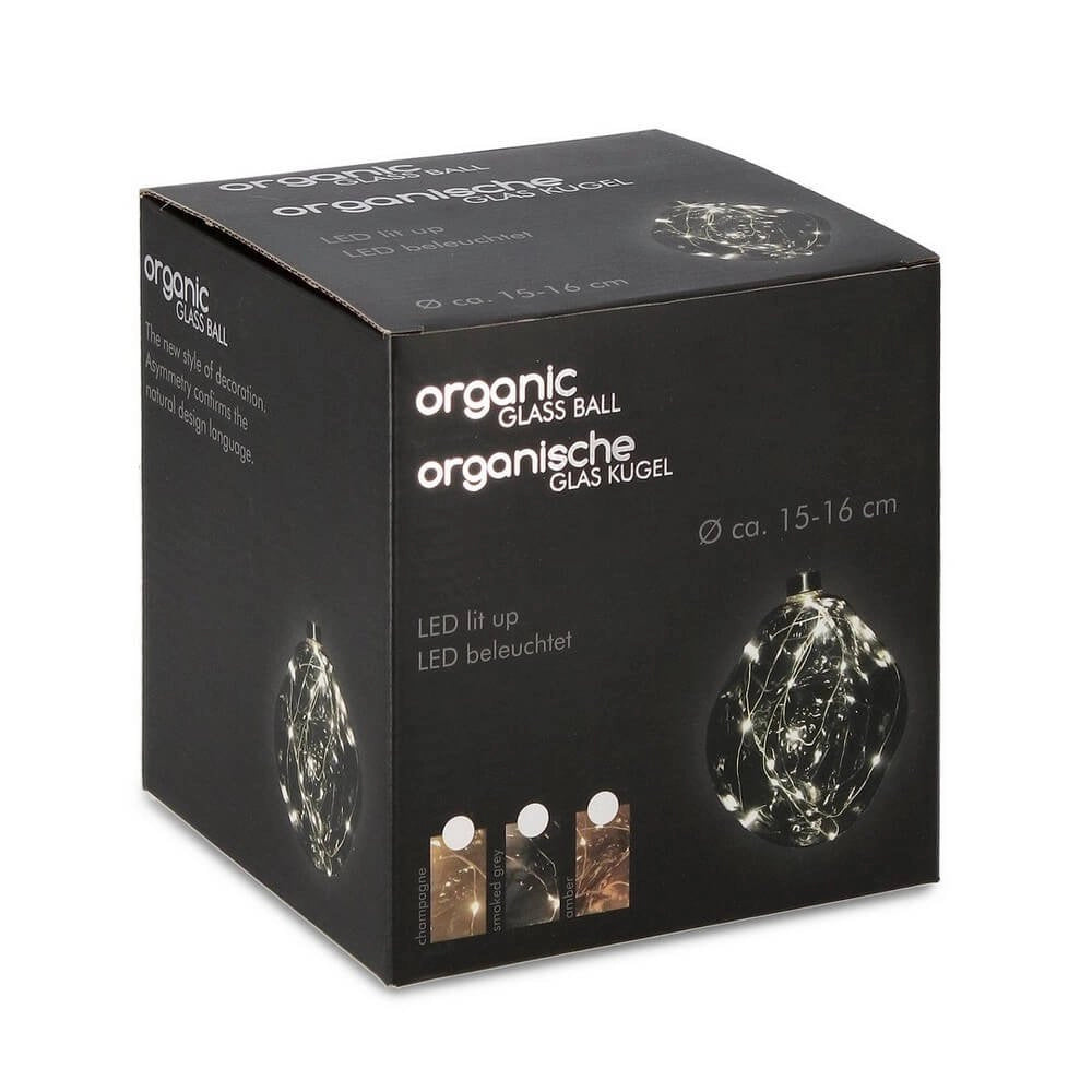 Sfera vetro Organic grigio-trasparente D150 con LED
