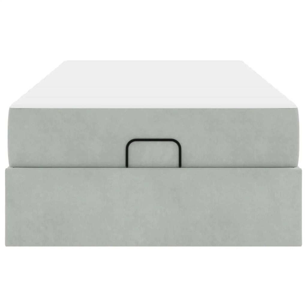 Struttura letto con materasso 2 pcs Grigio chiaro Velluto