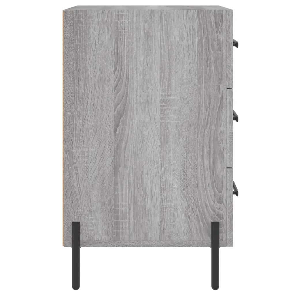 Comodino | Armadio da Notte | Mobiletto da notte Grigio Sonoma 40x40x66 cm in Legno Multistrato
