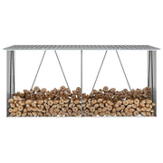 Capannone da Giardino in Acciaio Zincato 330x84x152cm Grigio