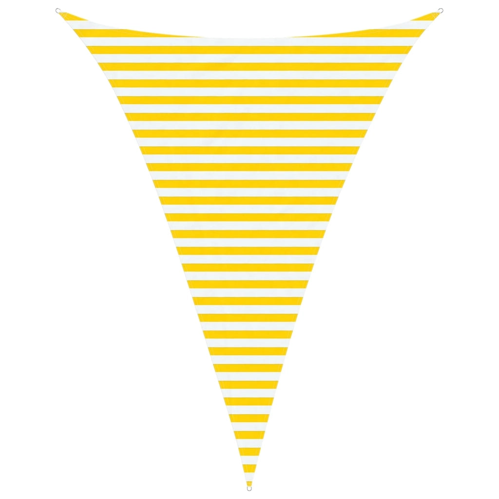 Vela da ombra solare-Telo Ombra-Vela Ombreggiante-Parasole a Vela Giallo e Bianco 3 x 4 x 4 m