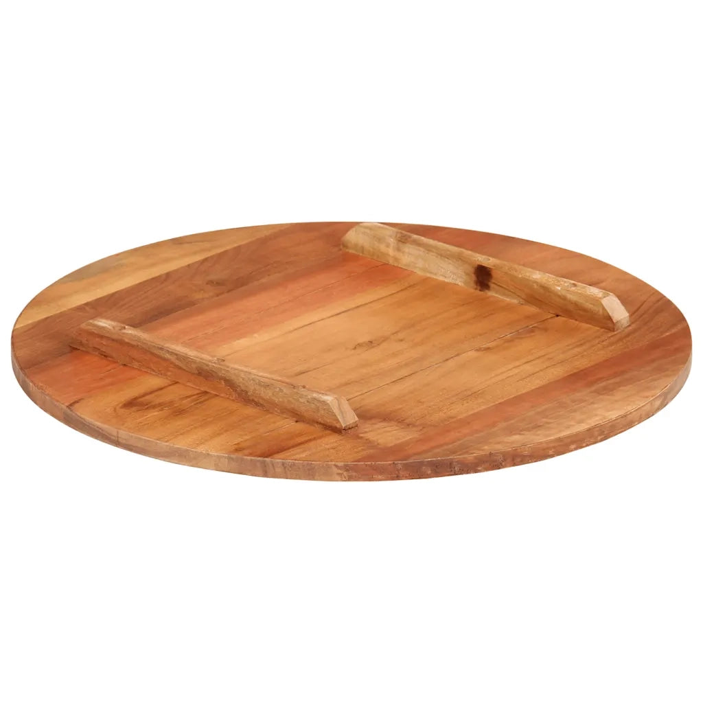 Piano Tavolo in Legno Massello di Acacia Rotondo 15-16 mm 50 cm