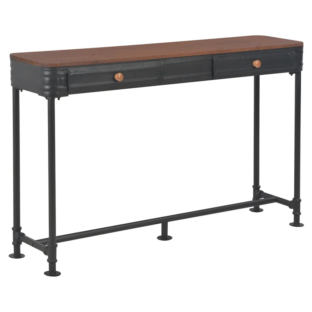Tavolo Consolle 2 Cassetti 120x30x75 cm in Massello di Abete cod mxl 60851