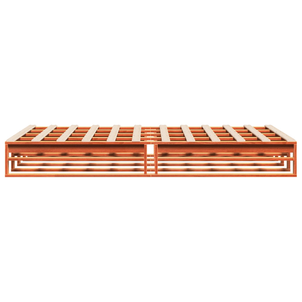 Letto senza Materasso Marrone Cera 120x190 cm in Legno di Pino 850865