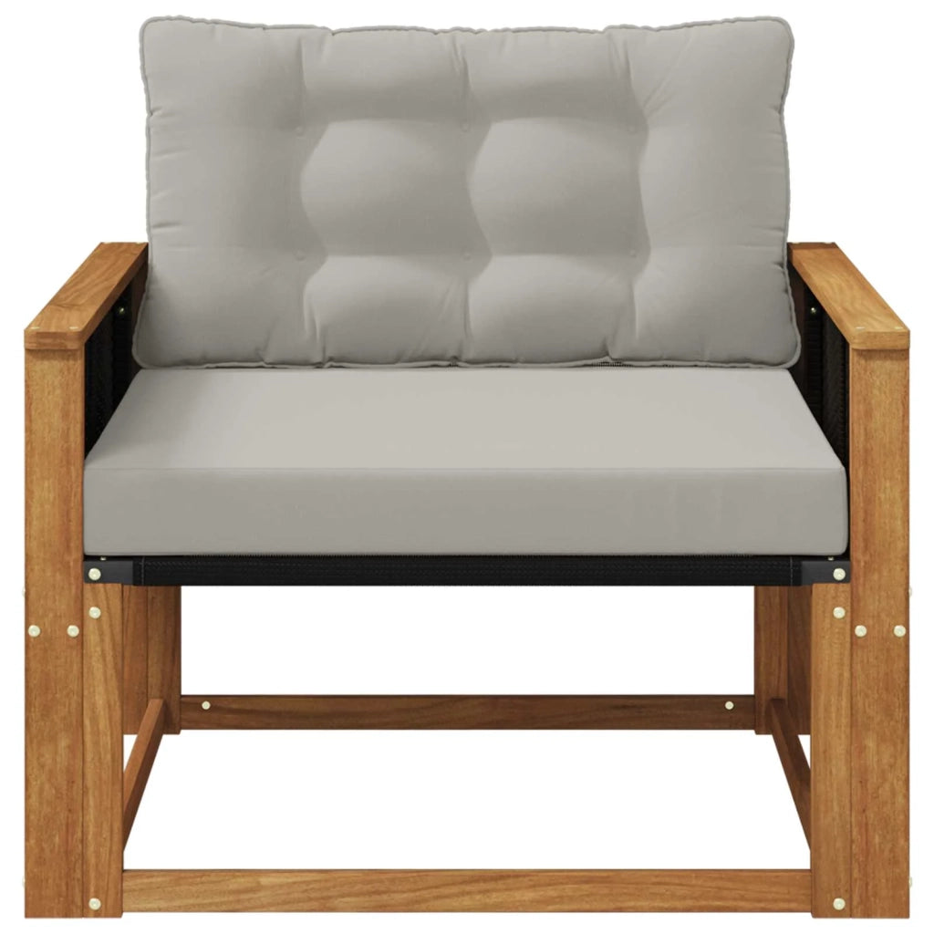 Set di divani da esterno-Sofa da giardino Legno di Acacia Massello e Textilene 512219