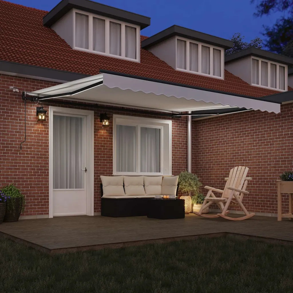 Tessuto per Tenda con Bianco 400 × 300 cm Poliestere 3330630