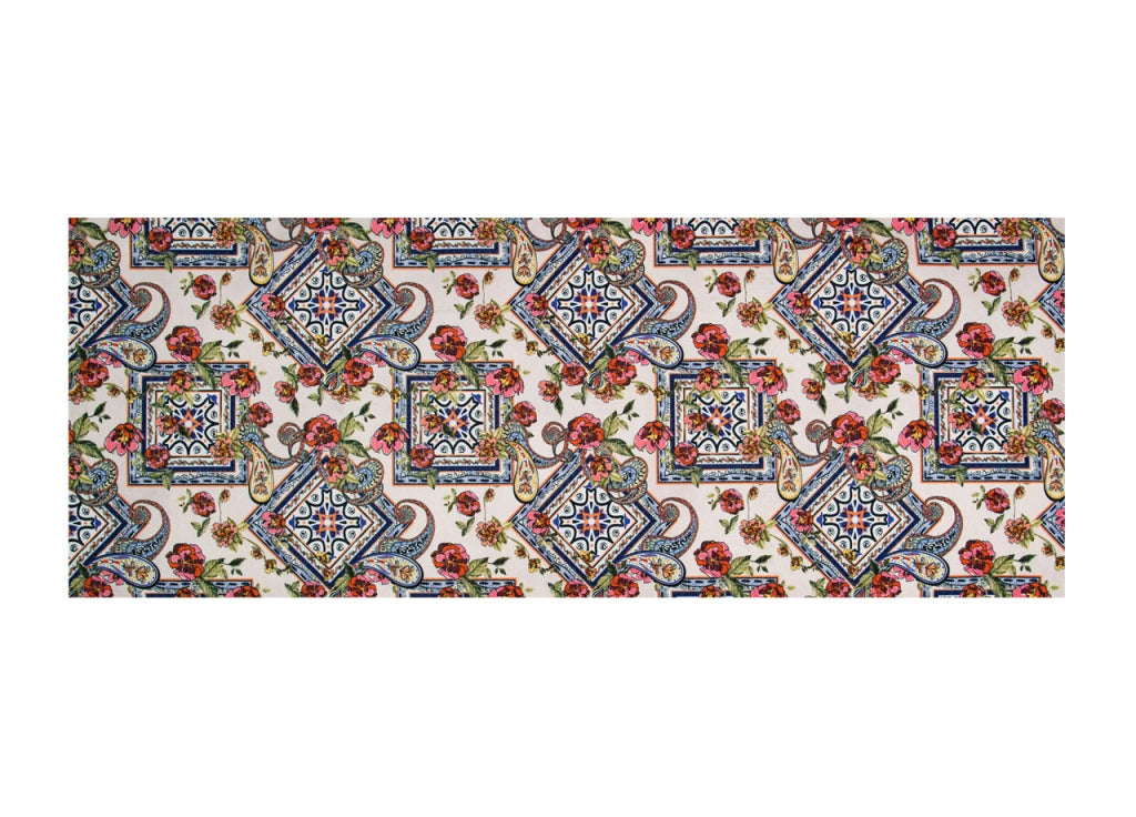 Tappeto Cucina Antiscivolo Stampa Digitale Emozioni Fantasie Maiolica Marina - 58x80 - Milleunanotte