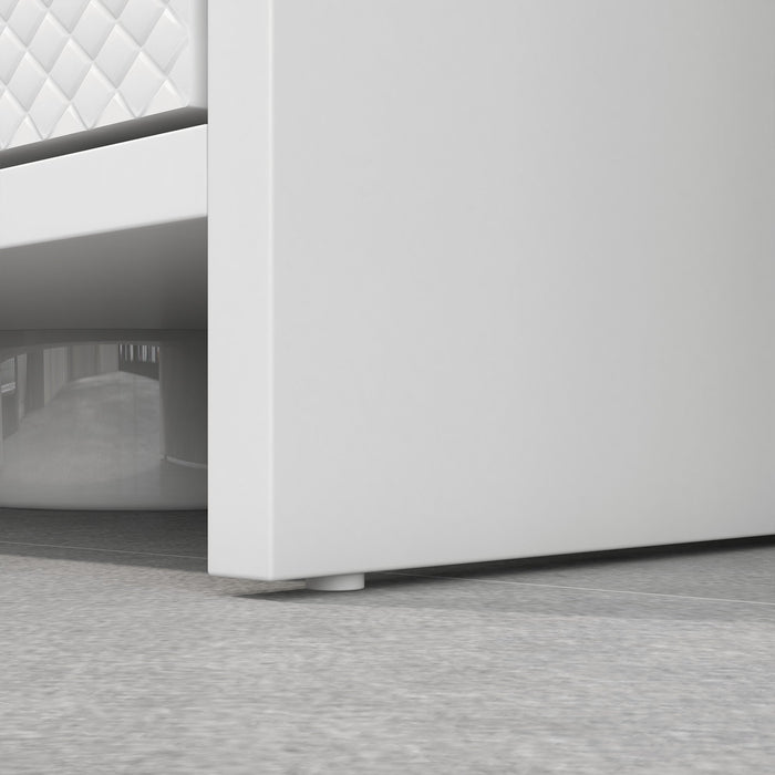 Mobile Sottolavello da Bagno 60x30x60cm 2 Ante Decorate Bianco