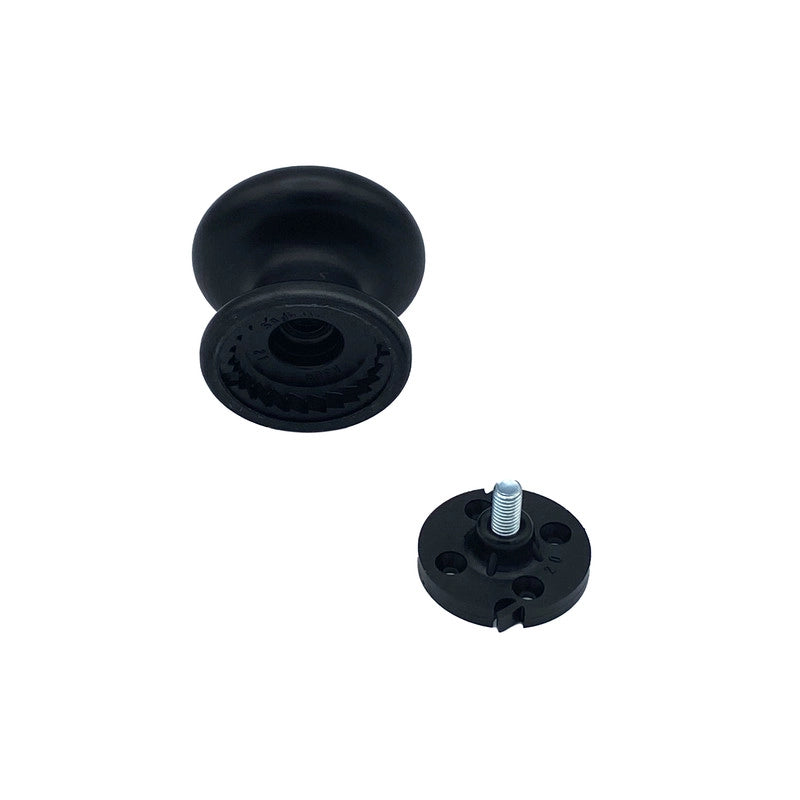 Pomolo fisso per porta SAGUATTI 173/70ZB in alluminio nero opaco