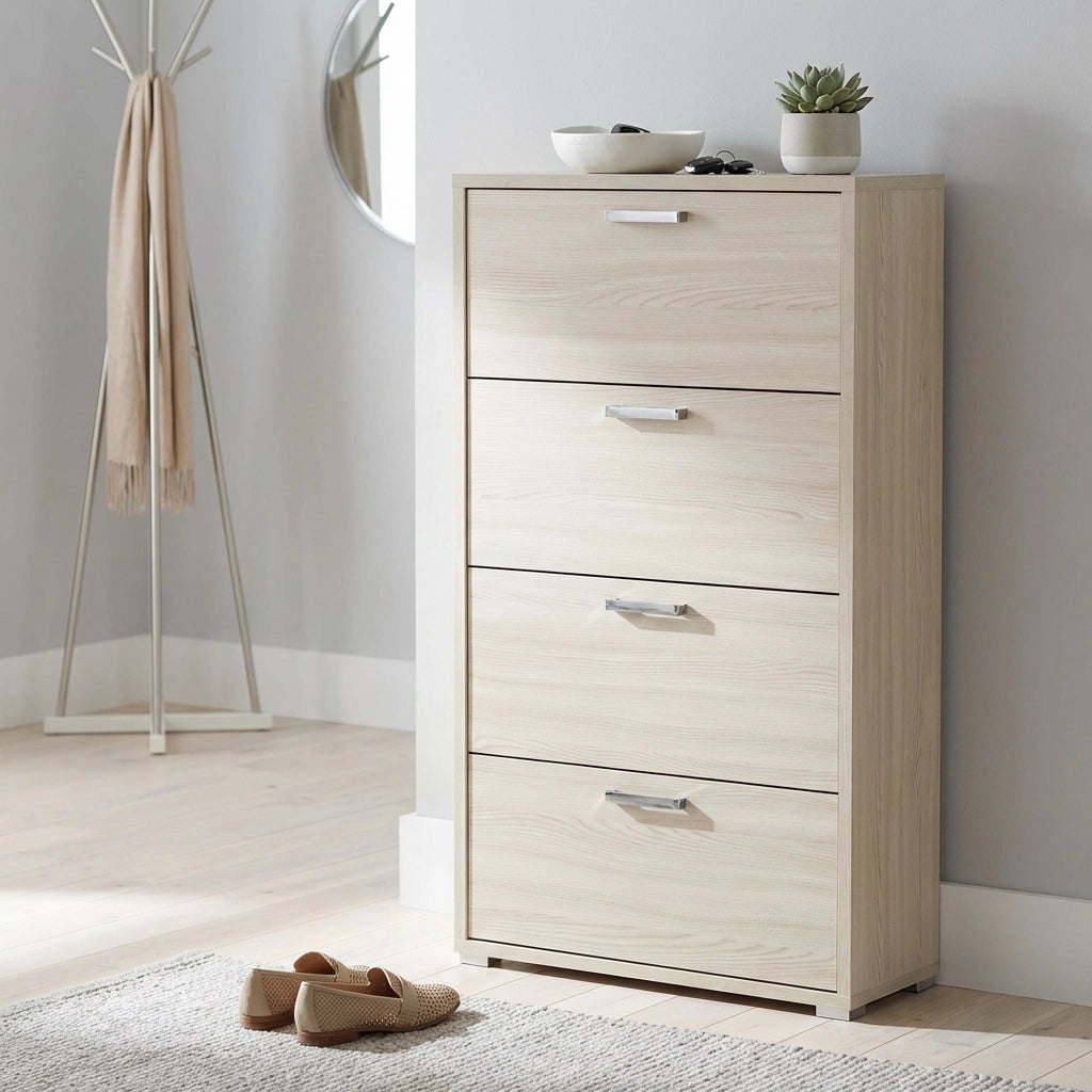 Scarpiera 4 ante a ribalta in Legno Composito cm 75 3x33x151 8 - WILLIS