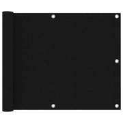 Schermo per balcone schermo per la privacy 75 x 500 cm tessuto Oxford nero 02_0010273