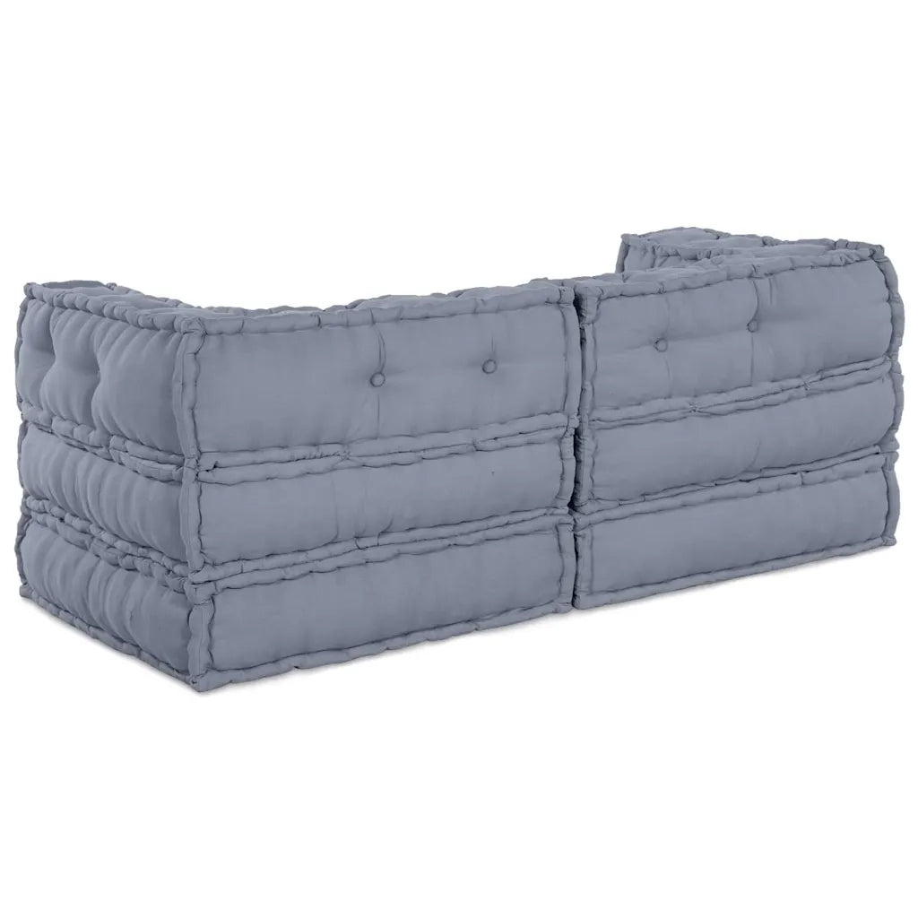 vidaXL Cuscino 2 pcs Grigio 70 x 70 x 54 cm Poliestere