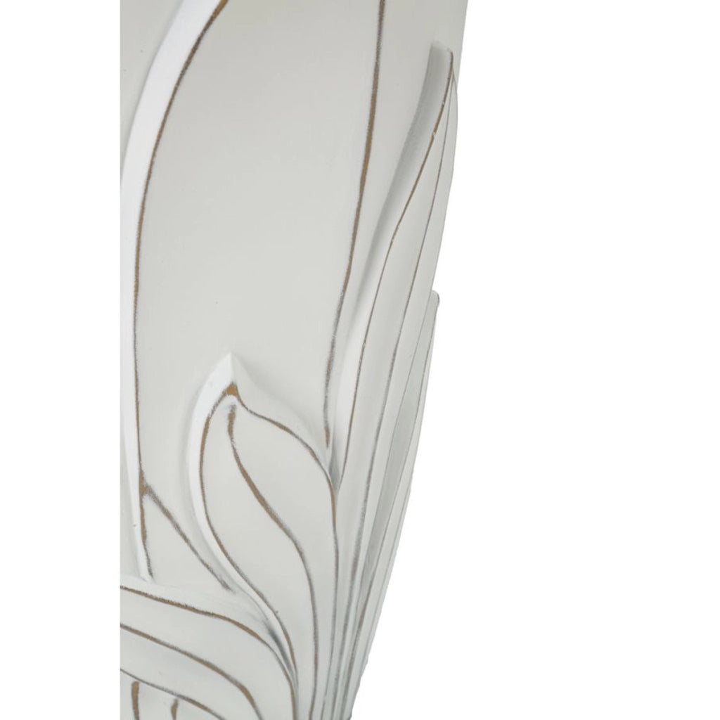 Vaso Decorativo VKH661, Bianco, Poliresina, 29x29x48 cm