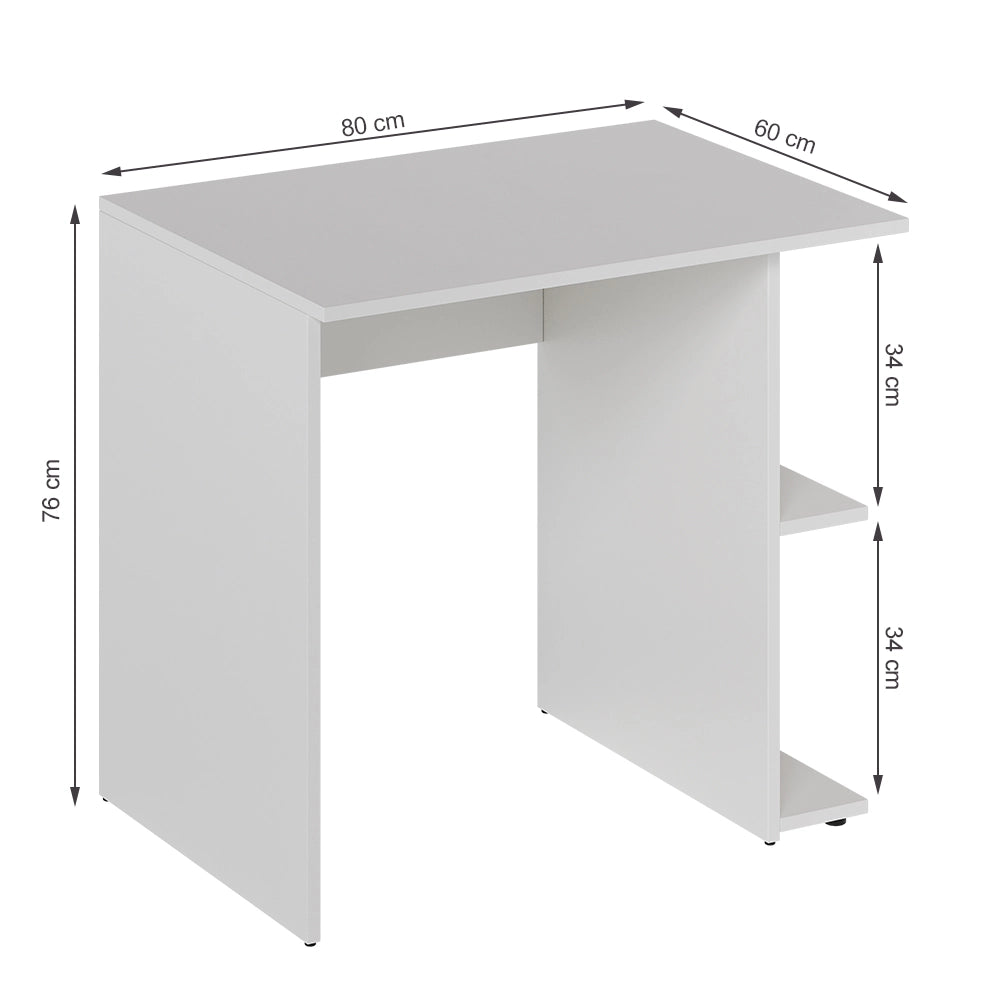 Vicco Scrivania con ripiani Bianco 82 x 60 cm