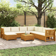 Set di divani da esterno con cuscino 9 Pezzo Marrone 3403090