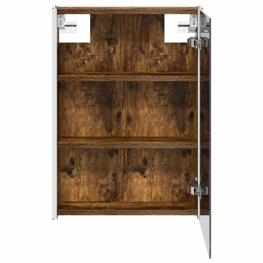 Mobiletto per specchio da bagno Rovere fumé 43 x 11,5 x 60,5 cm 889227