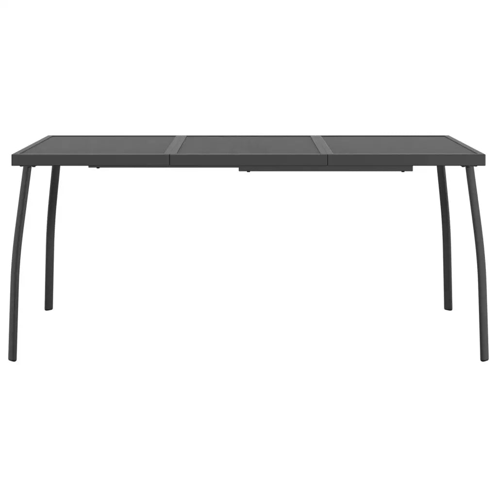 Tavolo da Giardino Antracite 165x80x72 cm Rete d'Acciaiocod mxl 78440