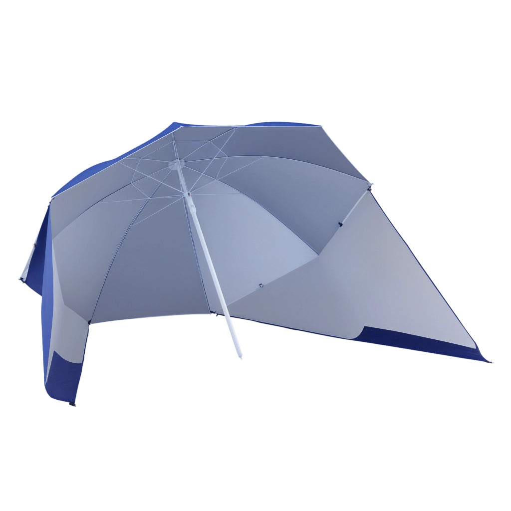 Ombrellone Parasole 2 in 1 ¨C zephmum ¨C Poliestere Ferro Blu 200x220 cm