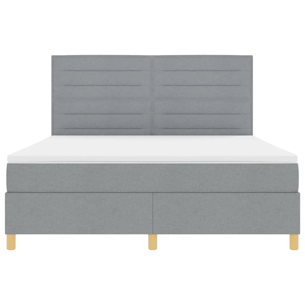 Letto a Sorgente LED Grigio chiaro 180 x 200 cm Tessuto 3343040