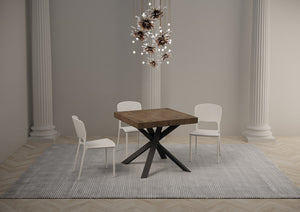 Tavolo Allungabile 90-194x90x77 cm Clerk Noce