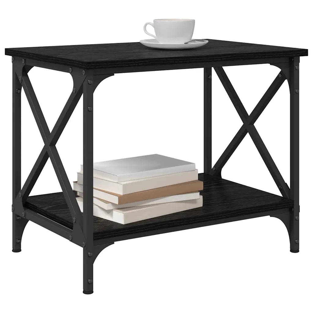 Tavolo laterale Rovere Nero 55 x 38 x 45 cm 875740