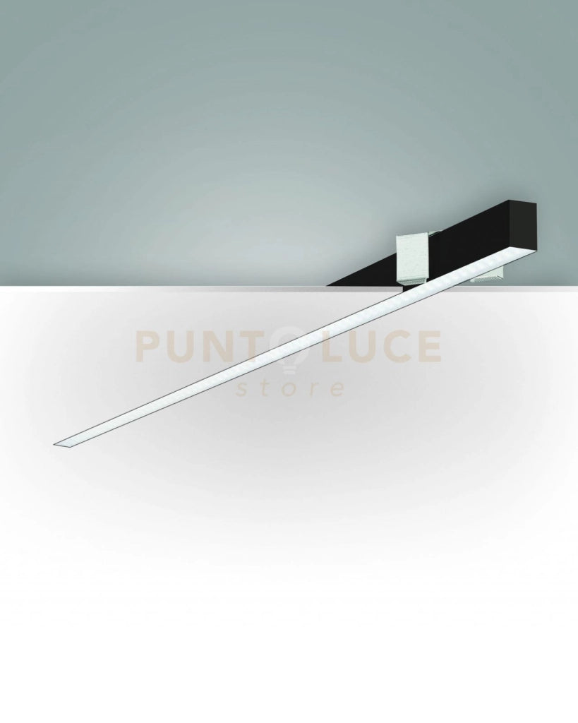 MILLET PROFILO INCASSO RASO NERO NW PRISMATIC DIMMERABILE DALI IP40 MT 4000K 3580LM 23W