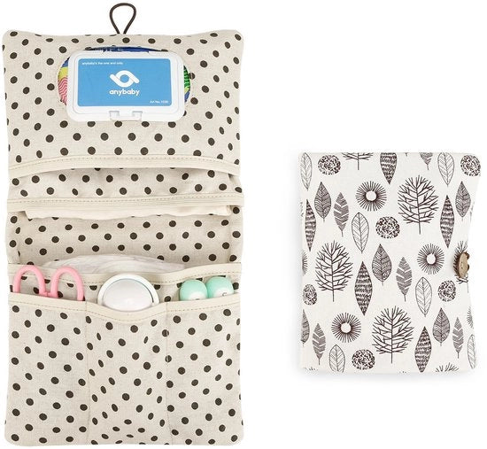Borsa di stoccaggio - Borsa di trucco - Borsa di accessori - Borsa di stoccaggio 2 in 1 - Borsa di stoccaggio portatile - Disegno foglia