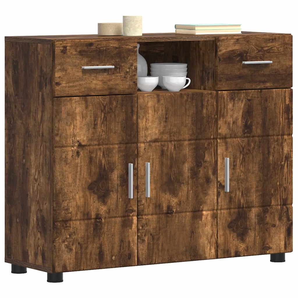 Armadio in Legno con cassetto Rovere fumé 88,5 x 30,5 x 73 cm 880286