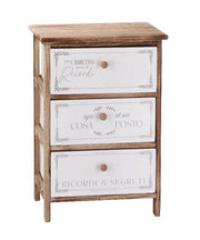 Mobile Cassettiera in Legno con 3 Cassetti 29 x 40 x 58 cm