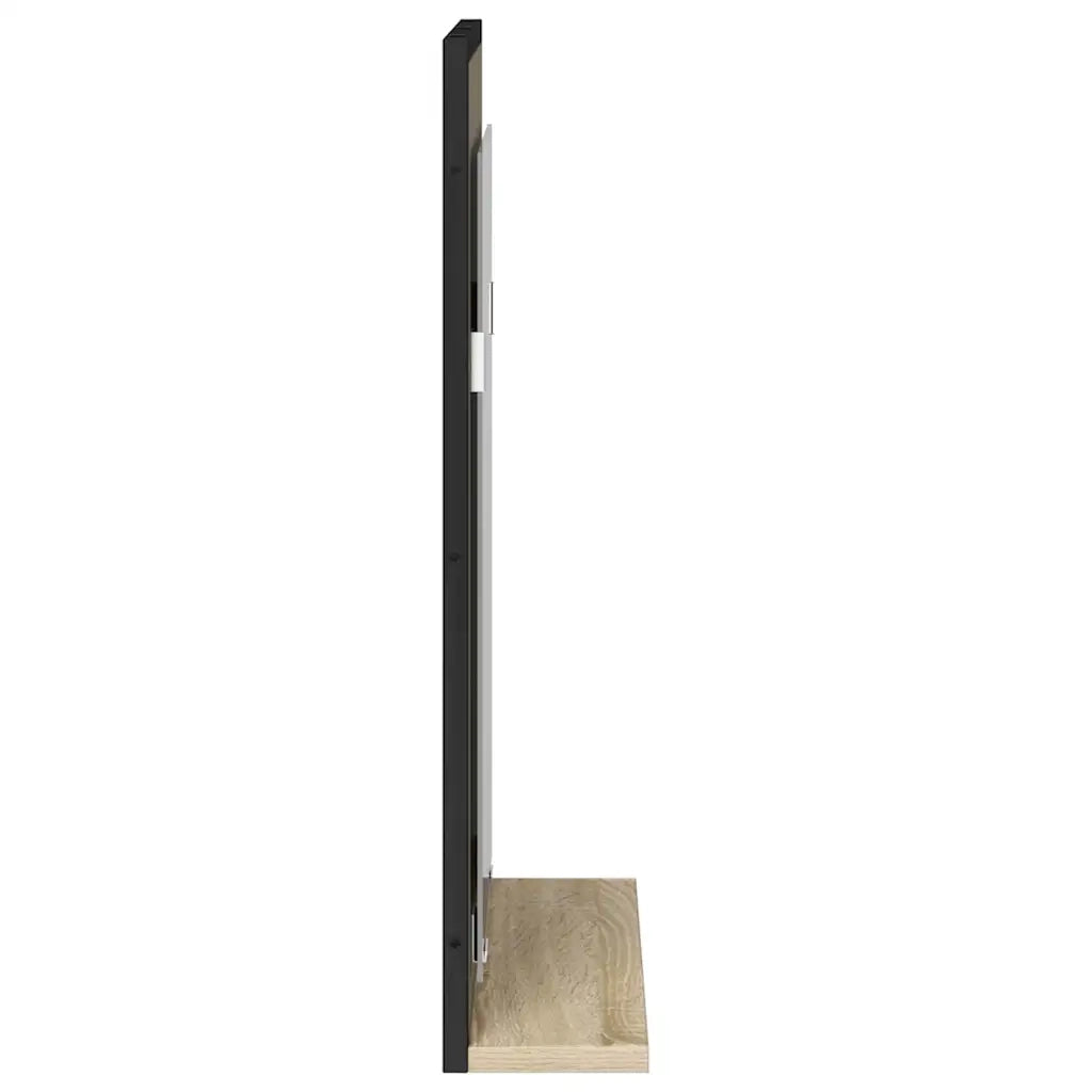Specchio da Bagno | Specchio decorativo con lo scaffale Nero 50 x 12 x 60 cm