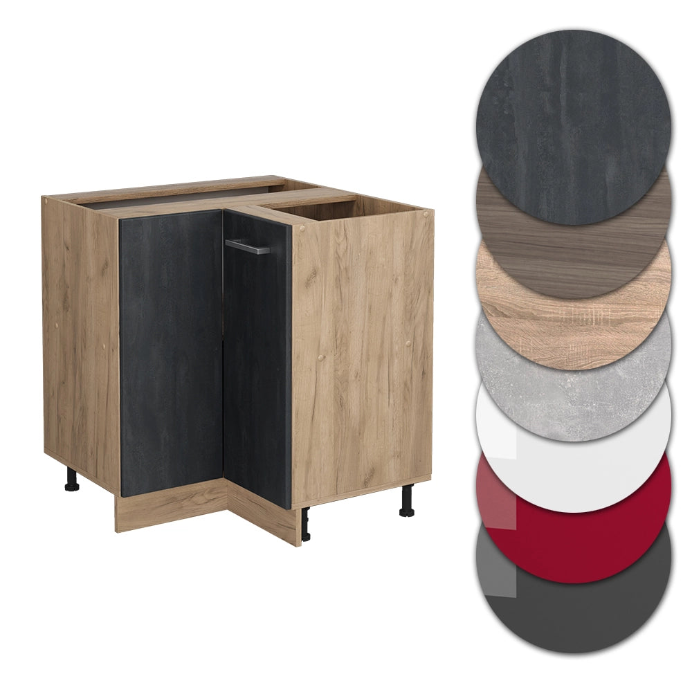 Mobile ad angolo cucina R-Line Calce nera/Rovere dorato 75.6 cm senza piano di lavoro Vicco