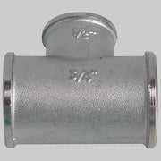 RACCORDO A TEE DIRITTO RIDOTTO OTTONE NICHELATO  3/4 x 1/2 x 3/4     MADE IN ITALY