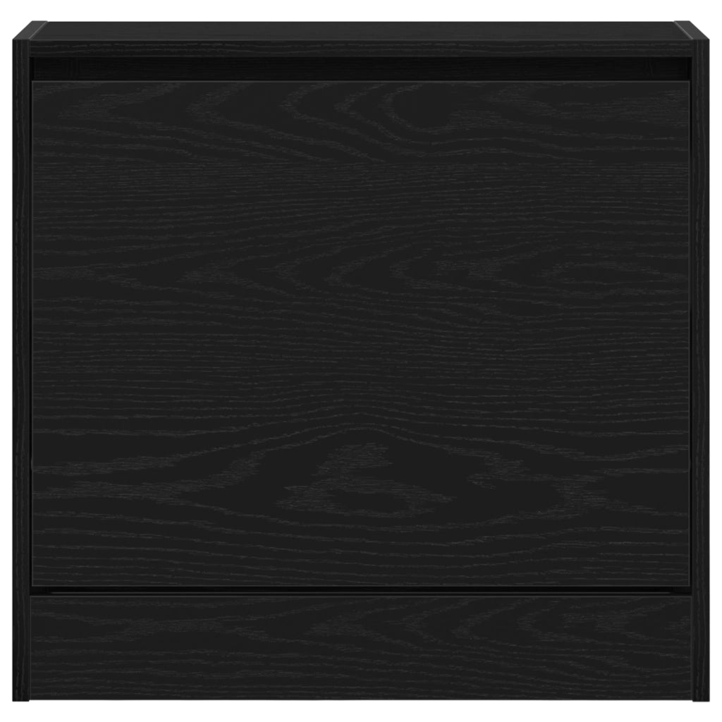 Mobile per Scarpe Nero Rovere 60x21x57 cm Legno Ingegnerizzato
