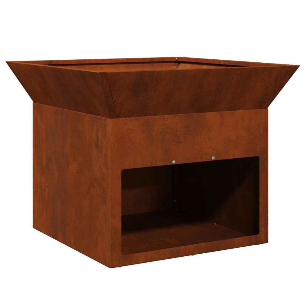 Focolare Ruggine 50 x 50 x 40 cm acciaio corten 874582