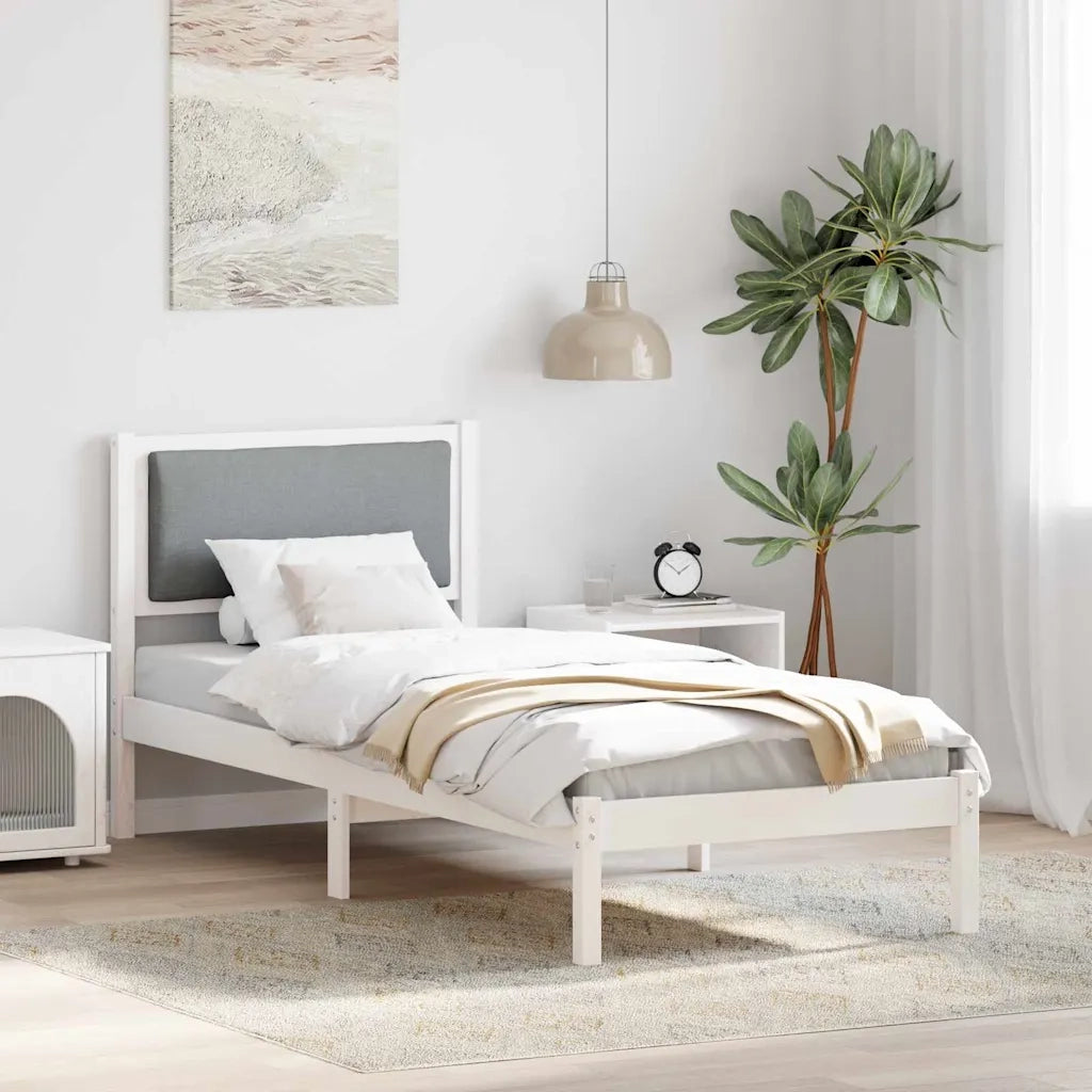 Struttura del letto Grigio chiaro 80 x 190 cm Pino massello 878163