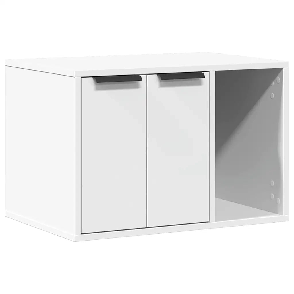 Recinto Lettiera Gatti Bianco 60x40x40 cm in Truciolato