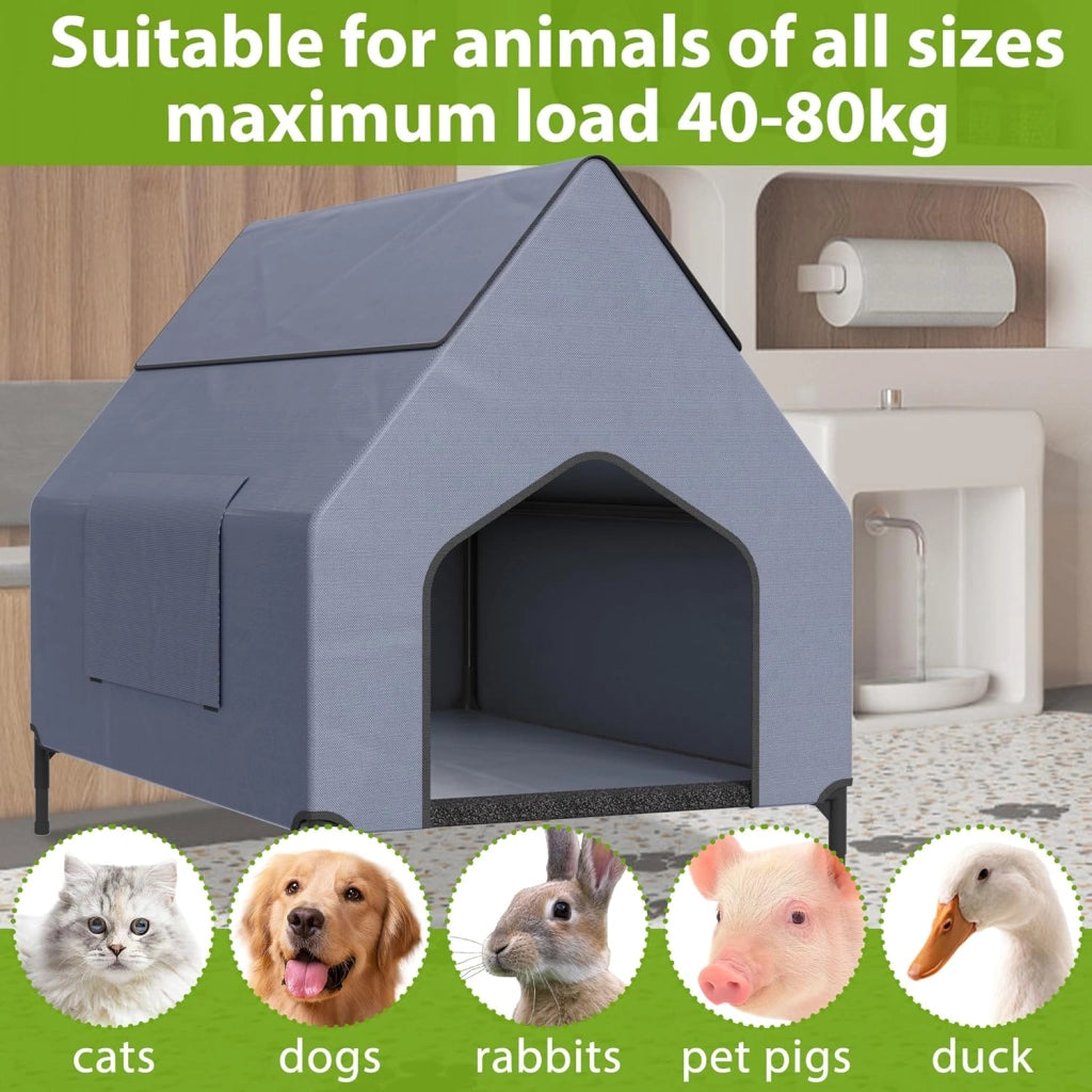 Cuccia per cani in materiale Oxford e rete traspirante 2 in 1, per cani e gatti, 109,5 x 74,5 x 93 cm
