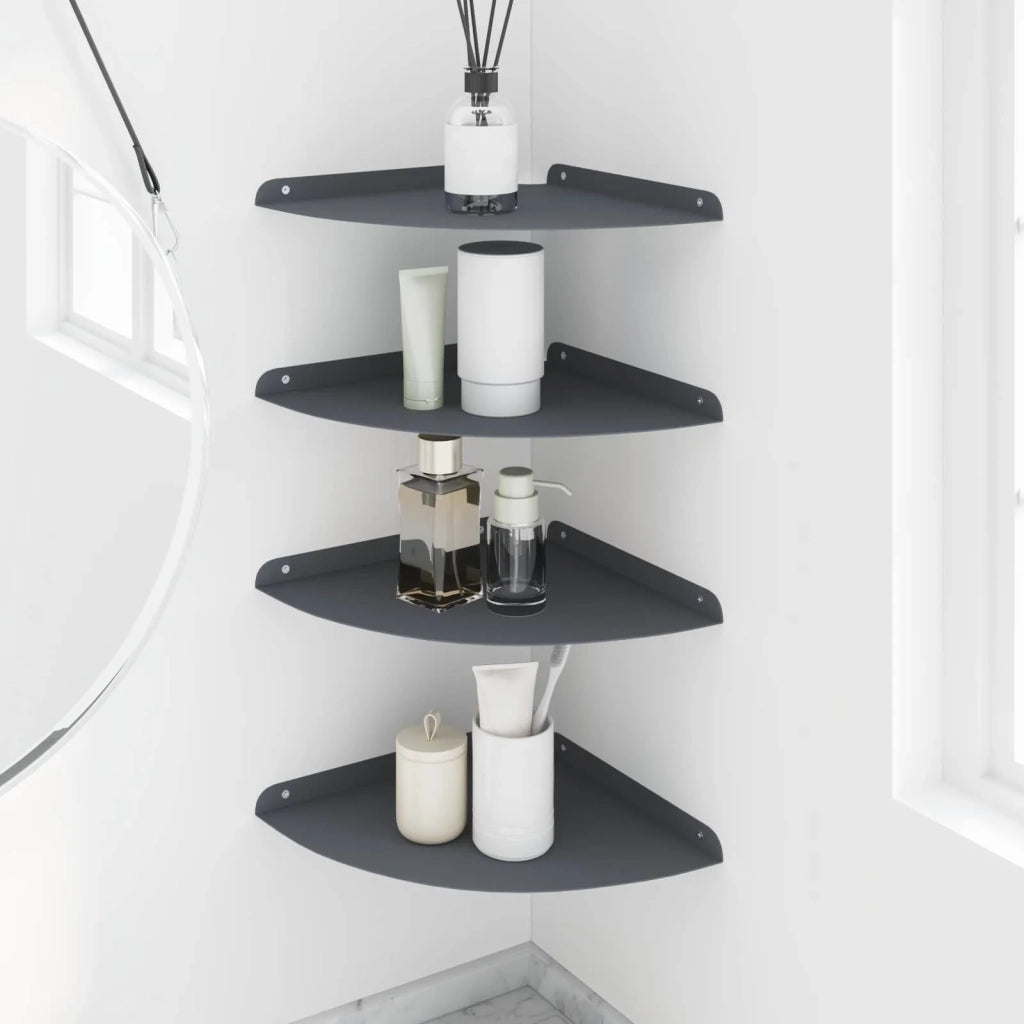 Mensola sospesa con lo scaffale 4 pcs Antracite 30 x 30 x 2 cm 8004115