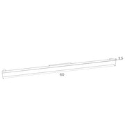 Lampada lineare magnetica nera ON/OFF LED 17W 3000K Maxlight