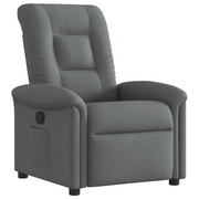 Poltrona | Sedia Relax Reclinabile in Tessuto Grigio Scuro