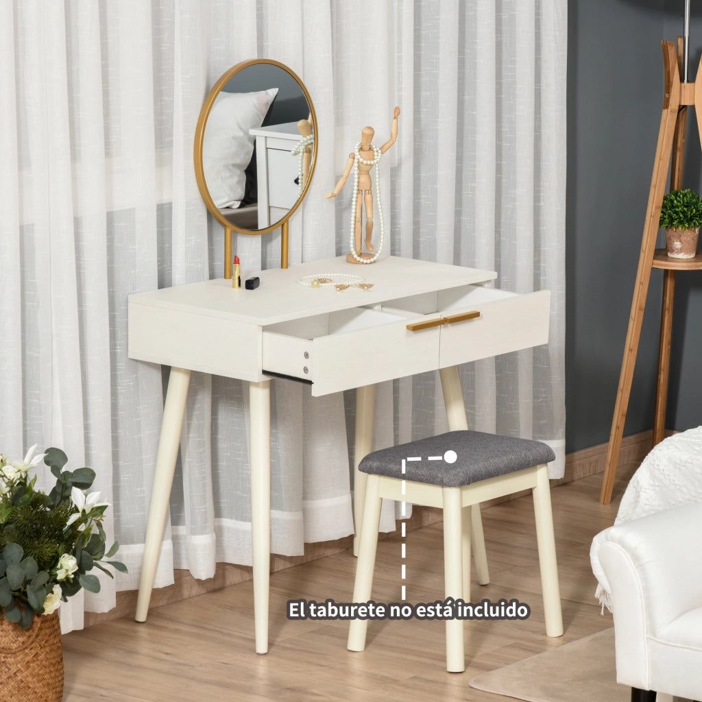 Cassettiera con specchio ¨C zephmum ¨C bianco 80x40x123 cm