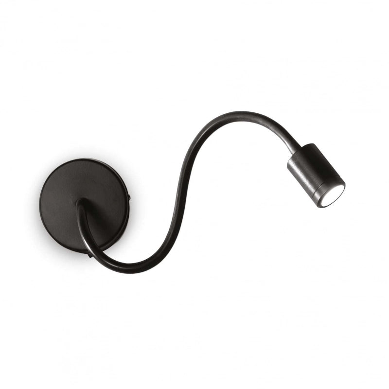 Lampada Da Parete Focus-1 Ap Nero Ideal-Lux