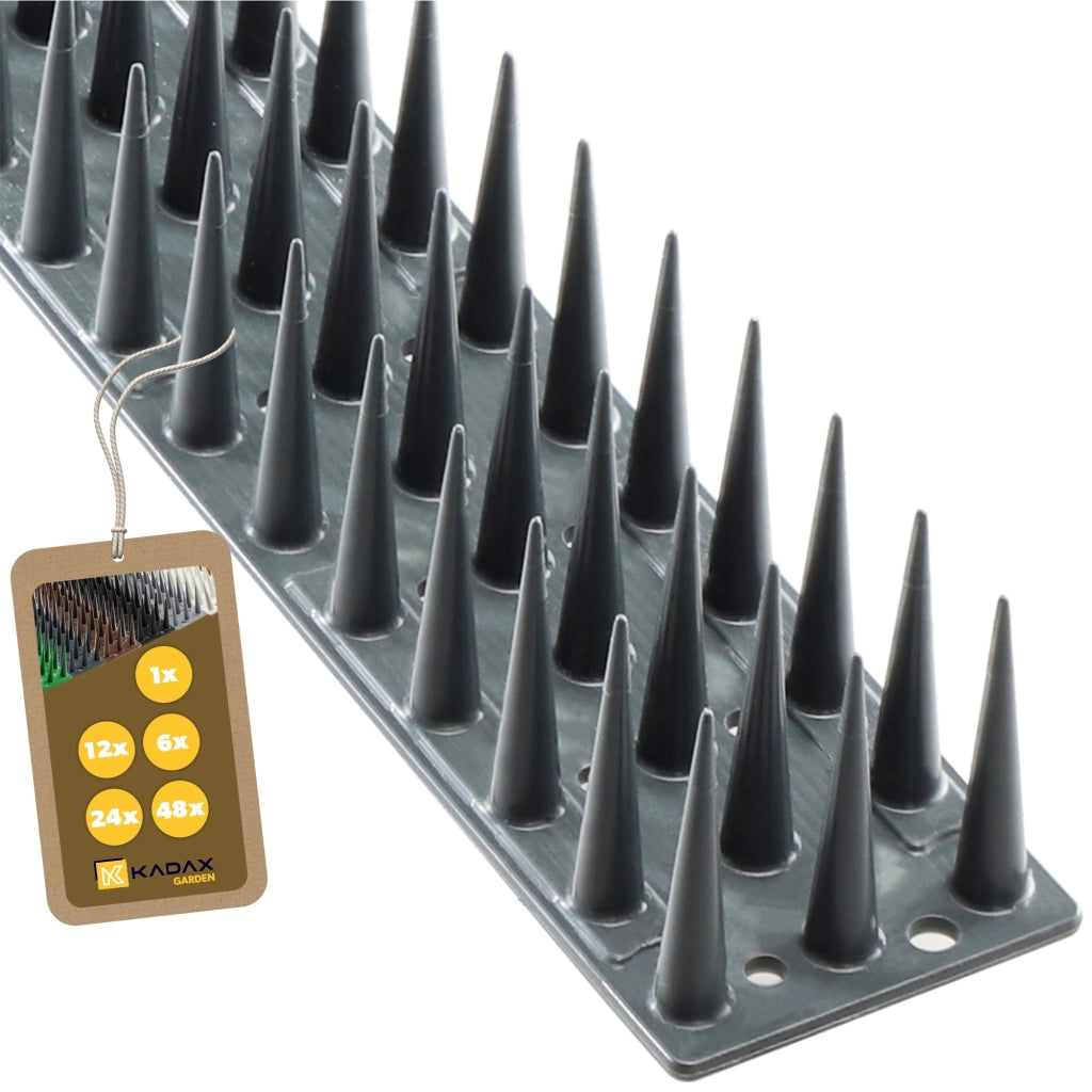 KADAX Punte dissuasive per uccelli e piccioni, striscia di plastica resistente e densa da 51 cm.