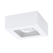 Plafoniera Moderna Ferreros Acciaio Bianco 1 Luce Led Integrato 6,3W