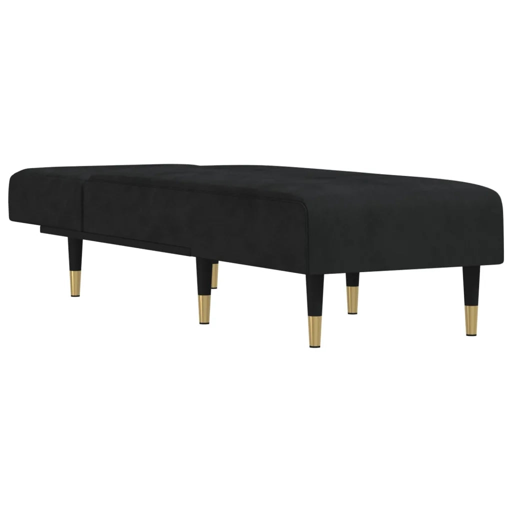 Chaise Longue in Velluto Nero 352811